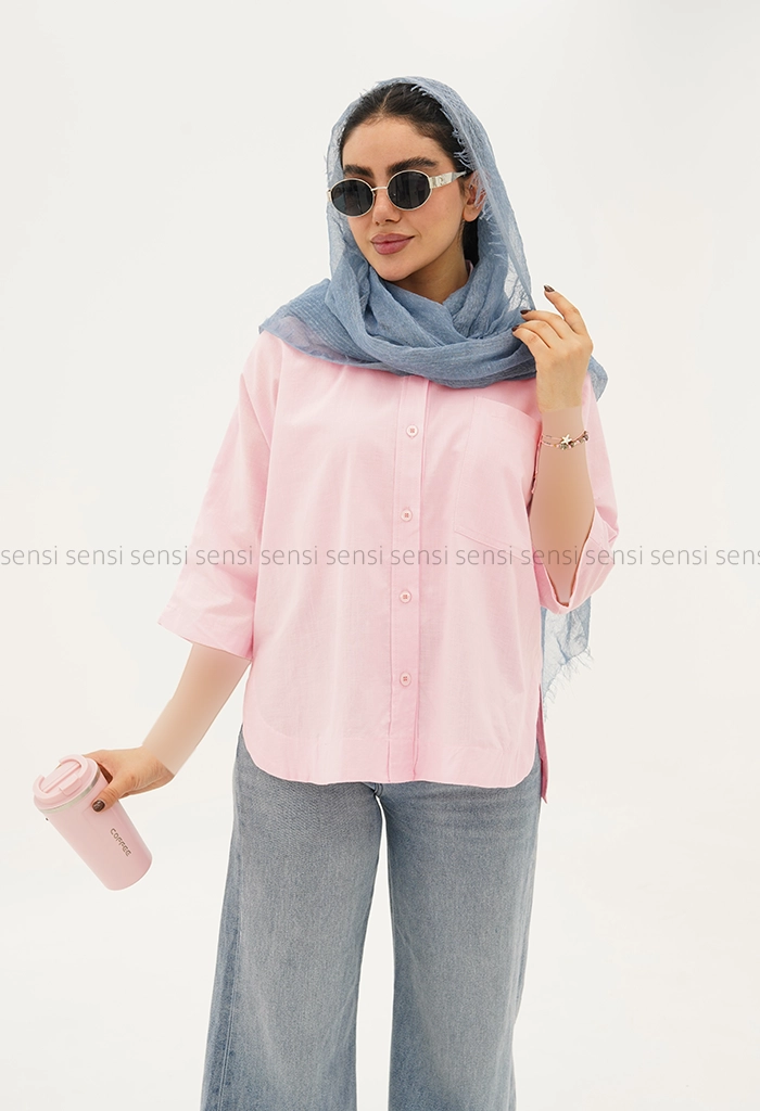 شومیز اسلپ تک جیب کیمونو کد1005355